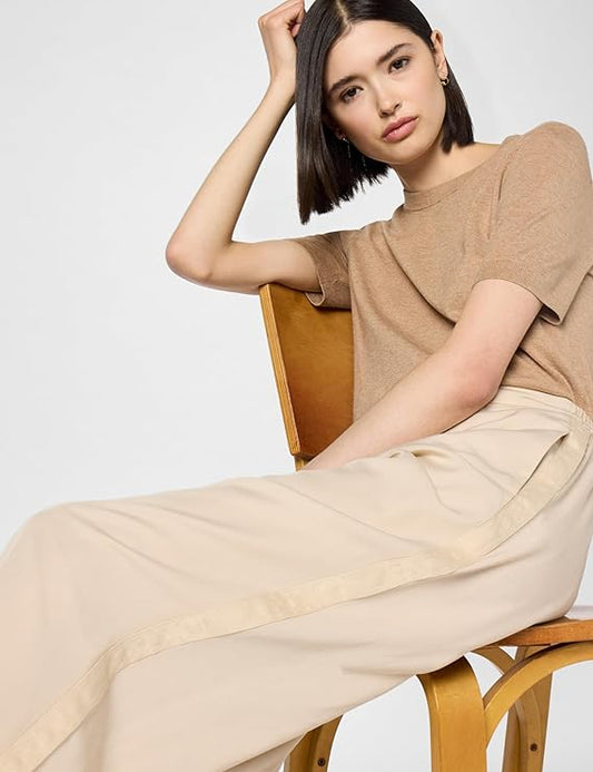 Damen Pants Pull On Wide Leg Twill Pant